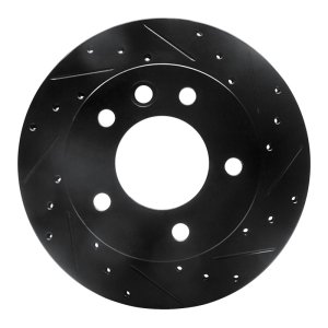 Dodge Sprinter 2500 Brake Rotor (1) - Front Right - R1 Concepts - Drilled & Slotted - Black - `02-`06